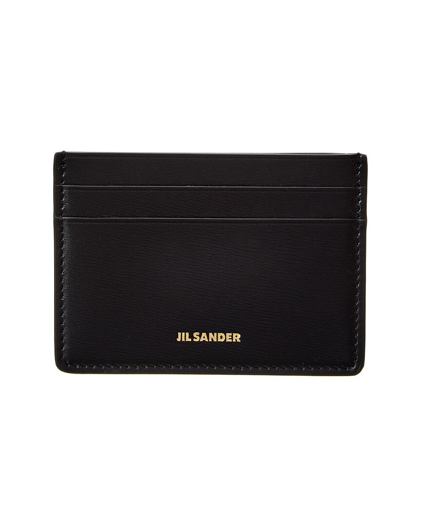 JIL SANDER JIL SANDER LOGO MINI LEATHER CARD CASE 