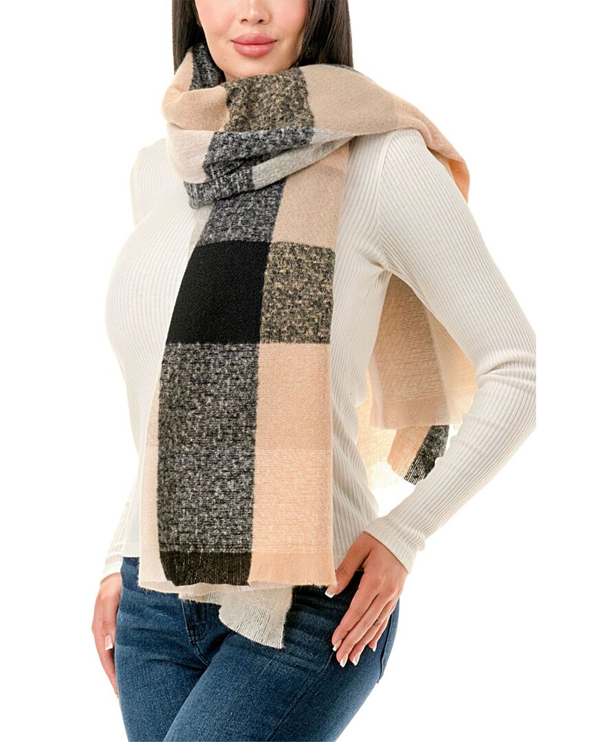 Marcus Adler Plaid Scarf In Black