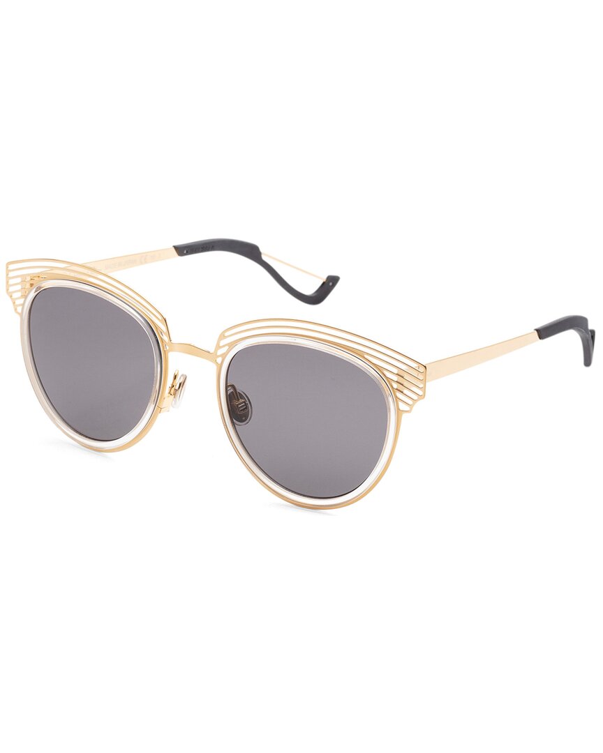 Shop Dior Women's Enigme 51mm Sunglasses In Gold