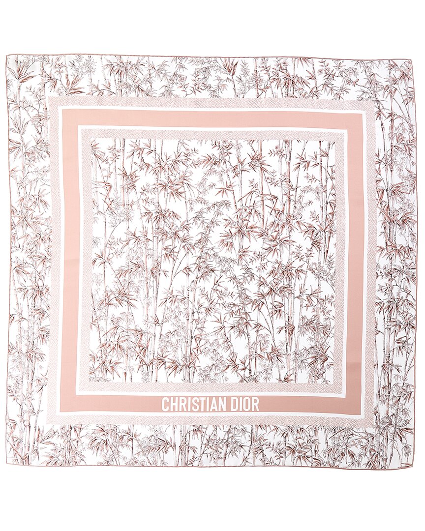 Dior Homme Silk Scarf In Brown