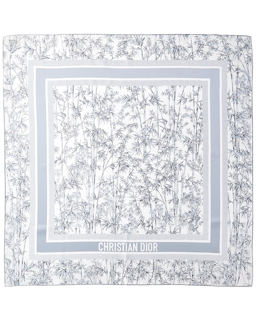 Dior Homme Silk Scarf In White