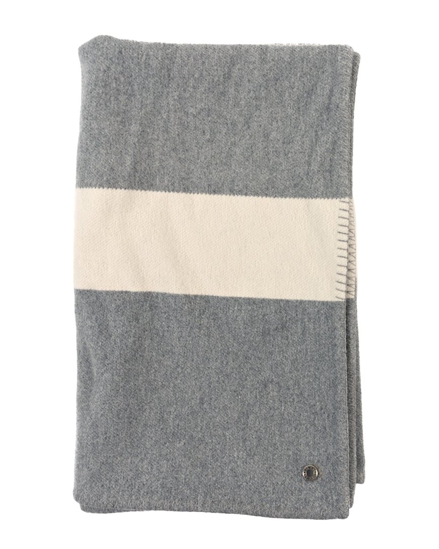 Pre-owned Hermes Hermès Craie Wool Avoine Blanket C (authentic Pre-loved)
