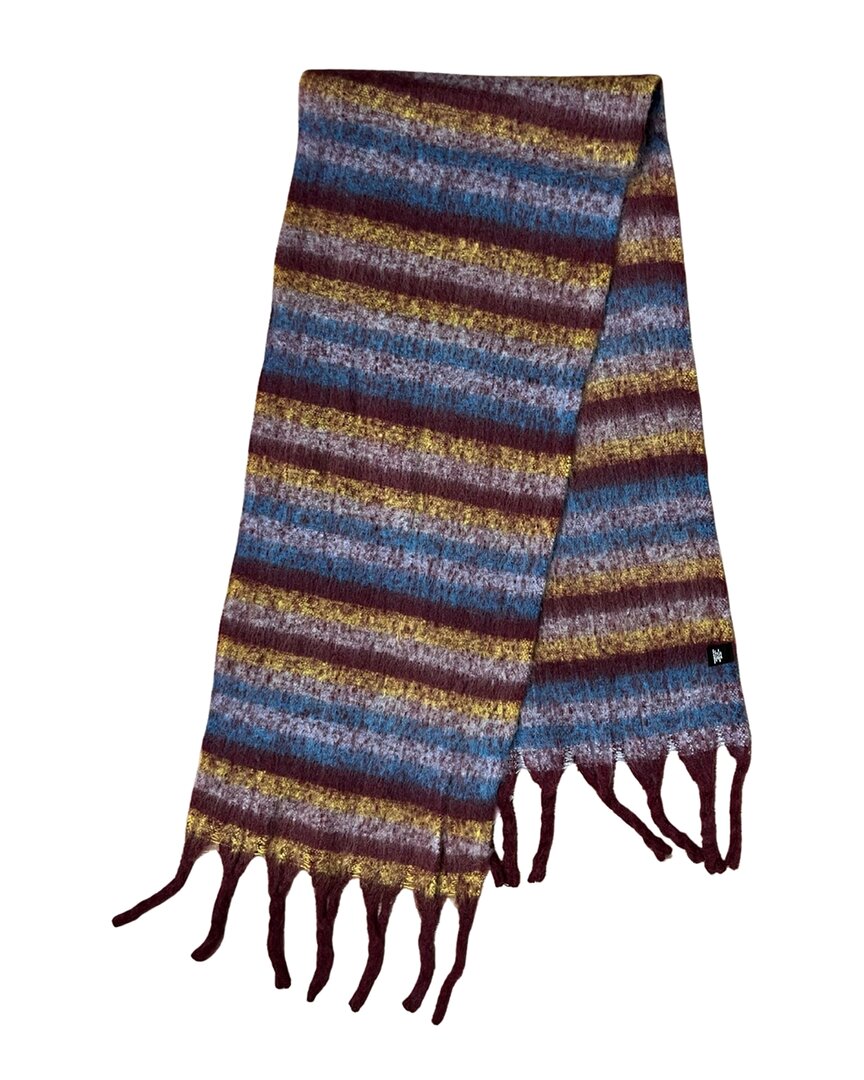 Marcus Adler Stripe Woven Fringe Scarf In Multi