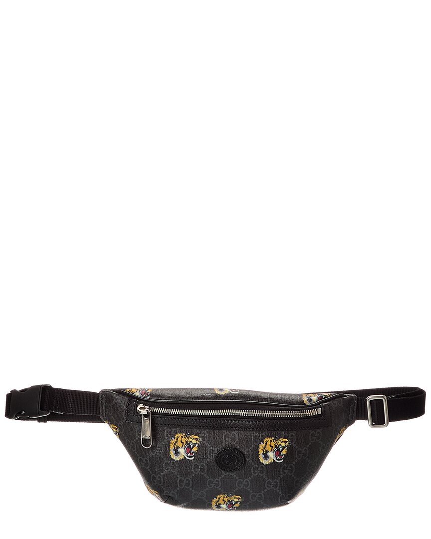 Gucci Gg Supreme Canvas Belt Bag In Black