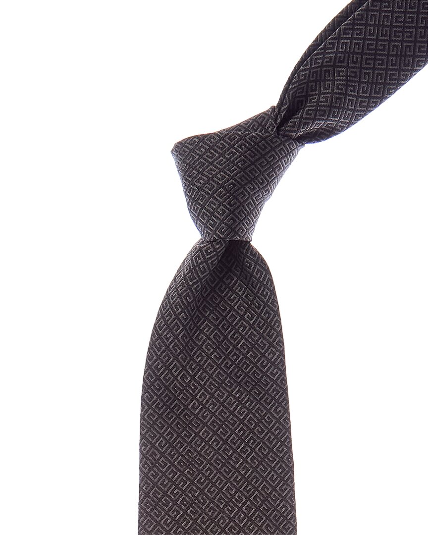 Givenchy All Over 4g Silk Tie In Black