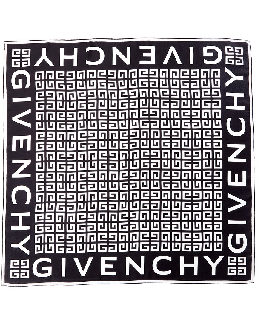 Givenchy 4g Monogram Silk Twill Square Scarf