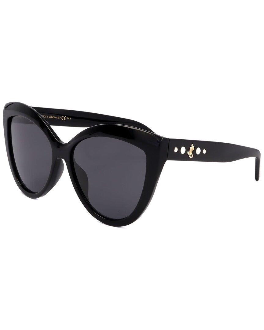 Shop Jimmy Choo Sinnie/g/s Women's 57mm Sunglasses In Black