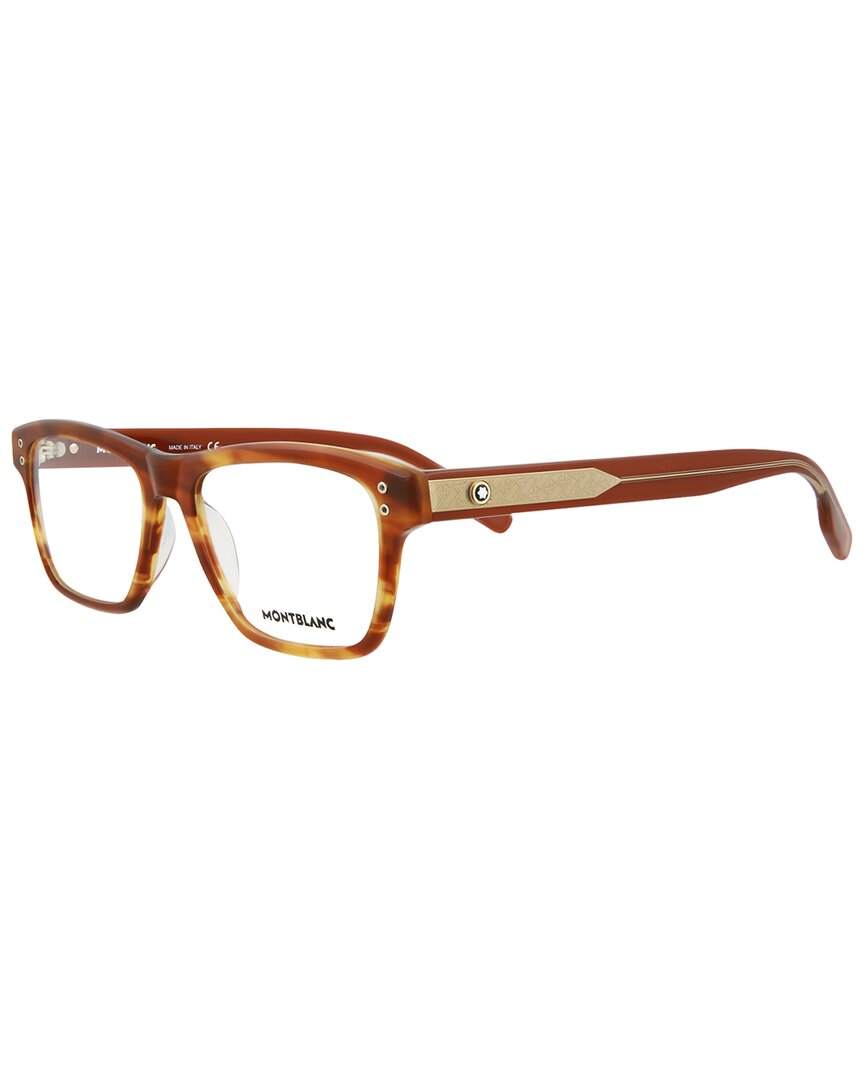 Montblanc 55mm Square Optical Glasses In Brown
