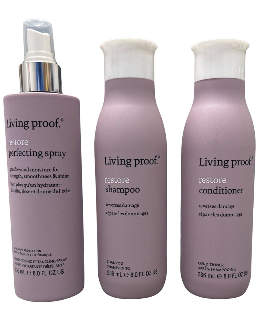 Shop Living Proof Unisex 3 X 8oz Restore Shampoo Conditioner Trio