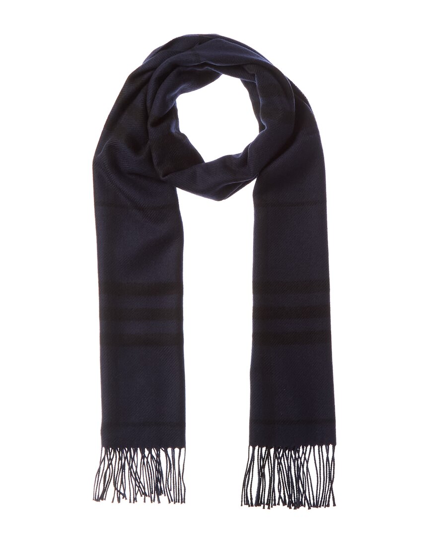 Burberry Check Wool Scarf In Black