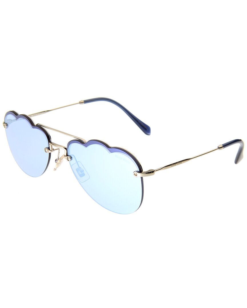 Miu Miu Women's Mu 56us 58mm Sunglasses In Silver