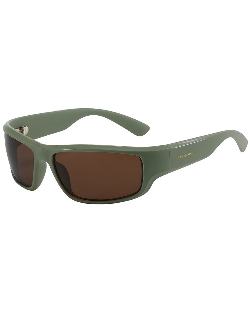 Fifth & Ninth Unisex Remi 61mm Polarized Sunglasses In Green