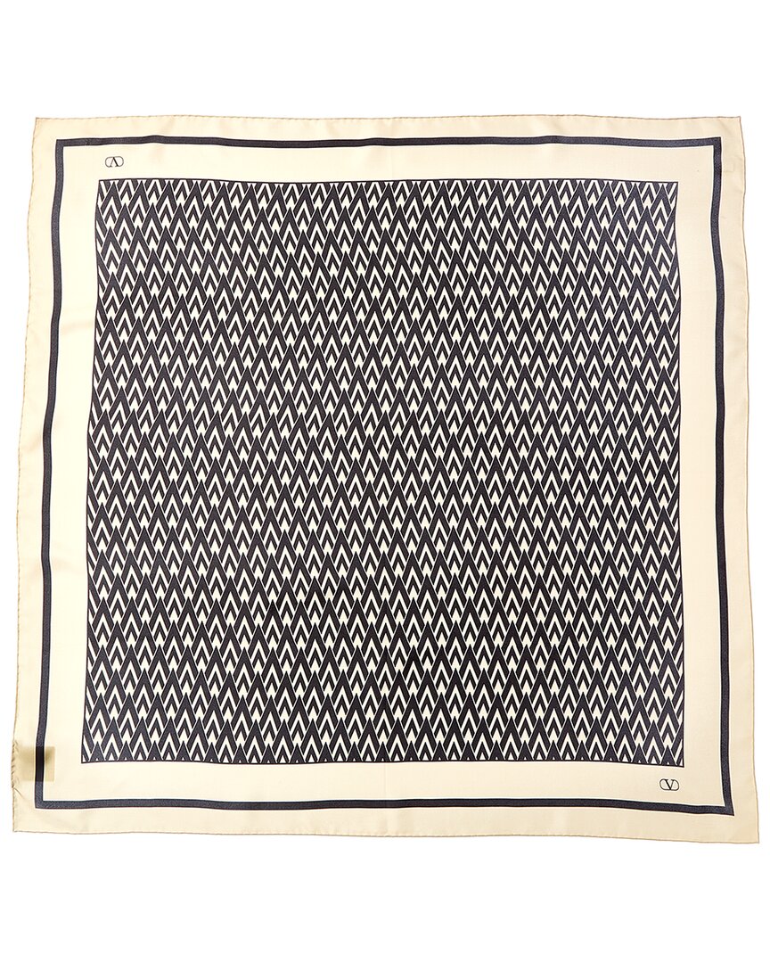Valentino Toute La V Silk Scarf