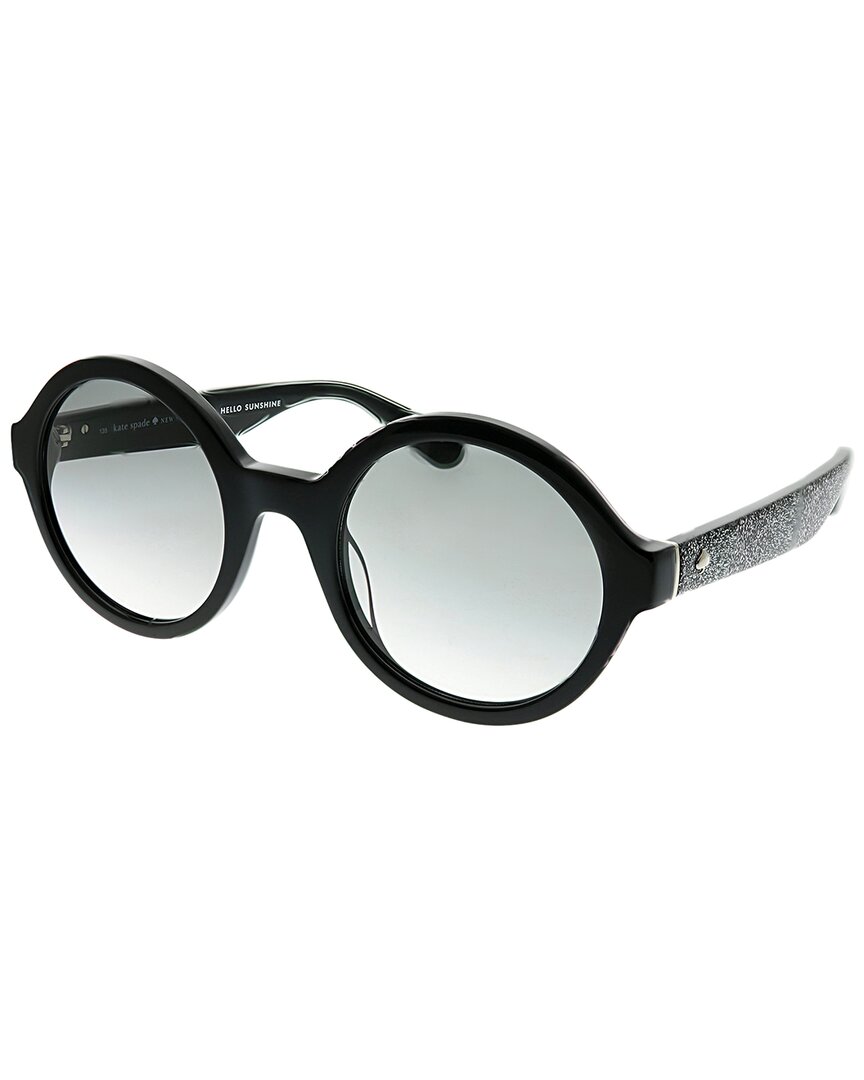 Kate Spade New York Women's Round 52mm Sunglasses In Black