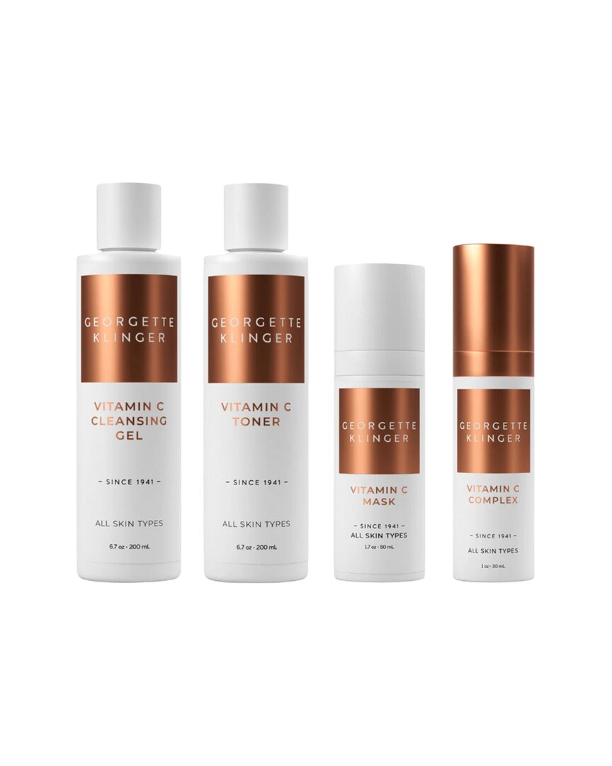Georgette Klinger Unisex 4pc Cleanser Toner Mask & Vitamin C Complex Set