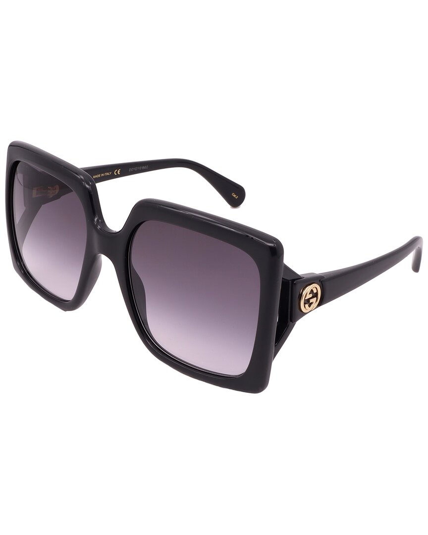 Gucci Interlocking G Oversized Square-frame Sunglasses In Black