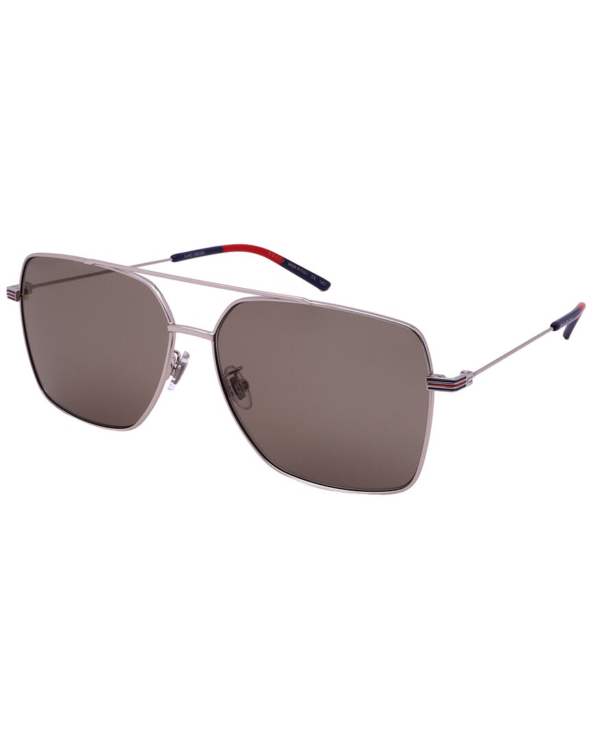 Gucci Men's Gg1053sk 61mm Sunglasses In Silver