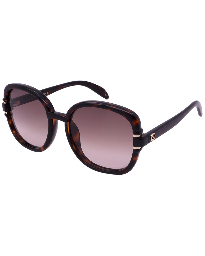 Gucci Violet Square Ladies Sunglasses Gg1068sa 004 57 In Brown