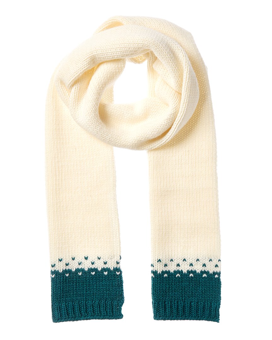 Portolano Colorblocked Wool-blend Beanie In White