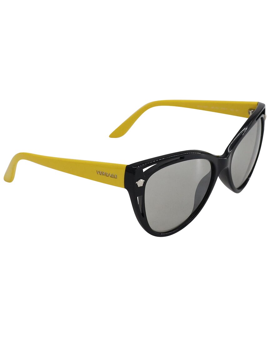 Versace Women's Black Acetate Ve4267 Retro Sunglasses (authentic Pre-loved) In Gray