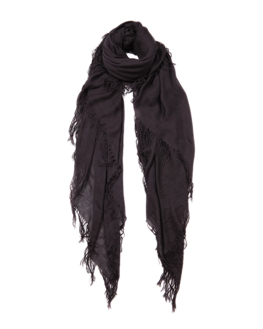 Blue Pacific Tissue Cashmere-blend Scarf In Black