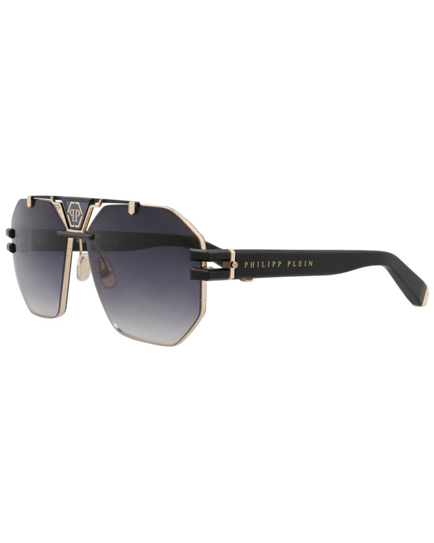 Philipp Plein Men's Spp077m 63mm Polarized Sunglasses In Gray