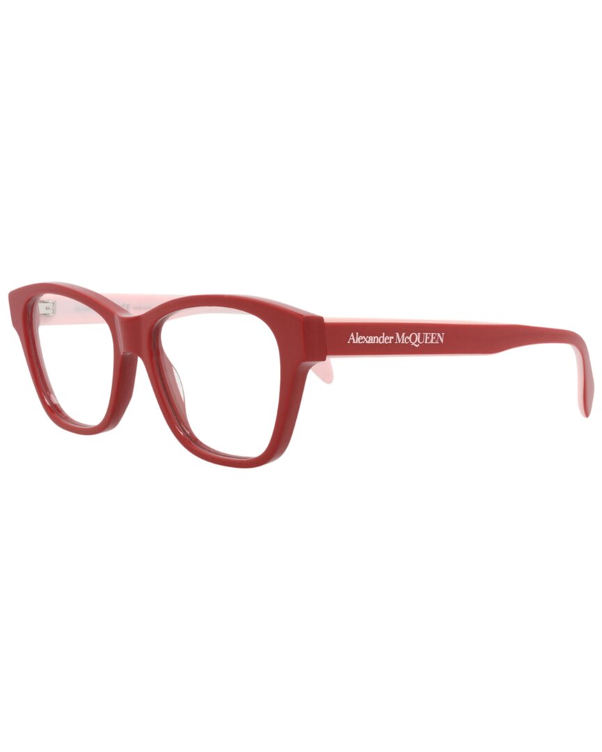 Alexander Mcqueen Women's Am0306o 52mm Optical Frames In Red