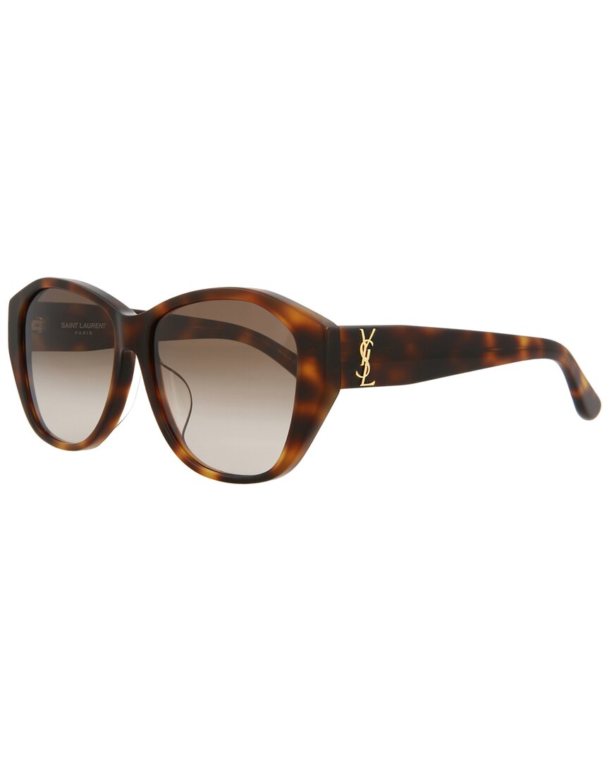 Saint Laurent Women's Slm8fn 57mm Sunglasses In Brown