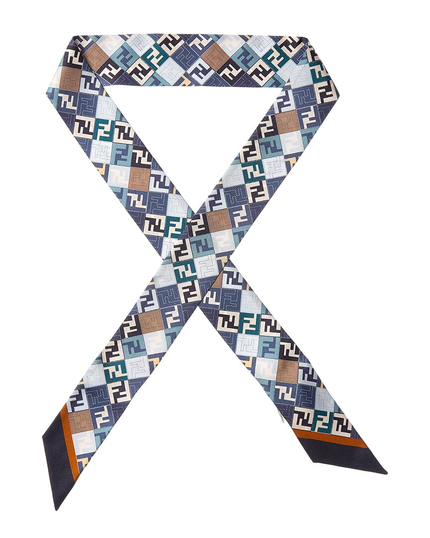Fendi Wrappy Silk Scarf In Multi