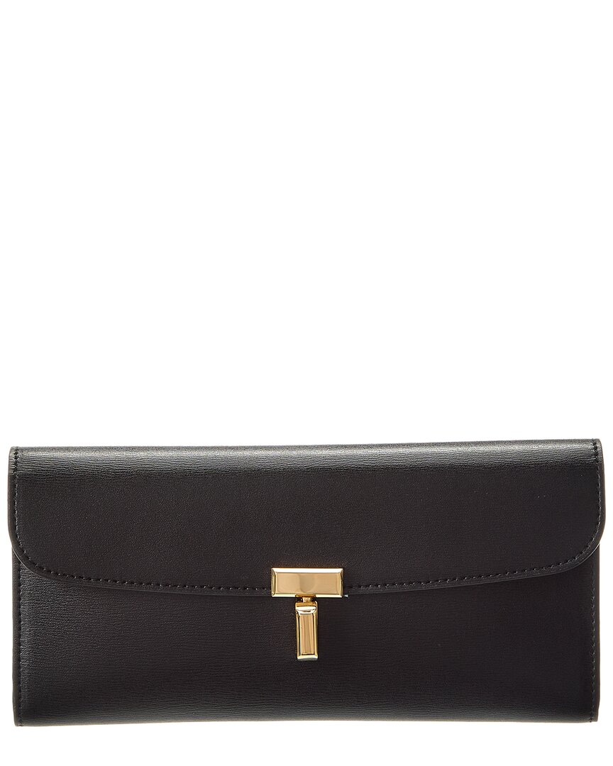 TOTEME T-Lock Fold-Over Leather Continental Wallet