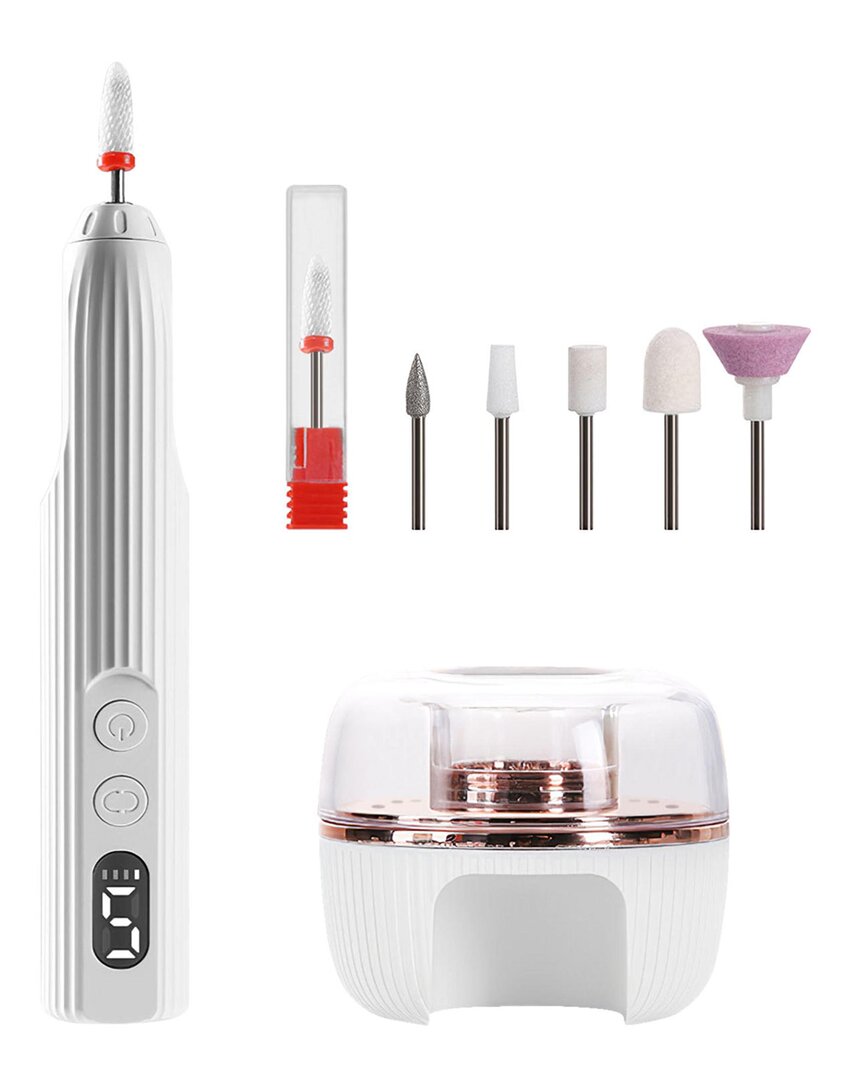 Vysn Cordless Electric Nail Drill Kit In White