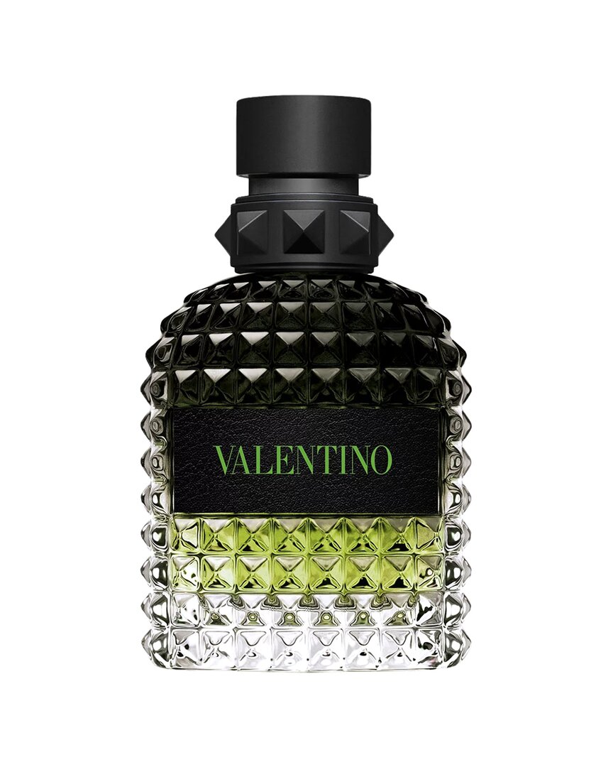 Valentino Men's 1.7oz Born In Roma Uomo Green Stravaganza Edt In Transparent