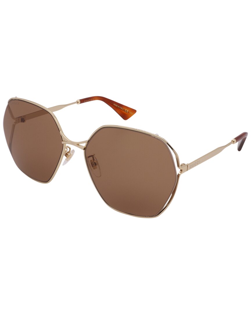 Shop Gucci Women's 63mm Sunglasses In Brown