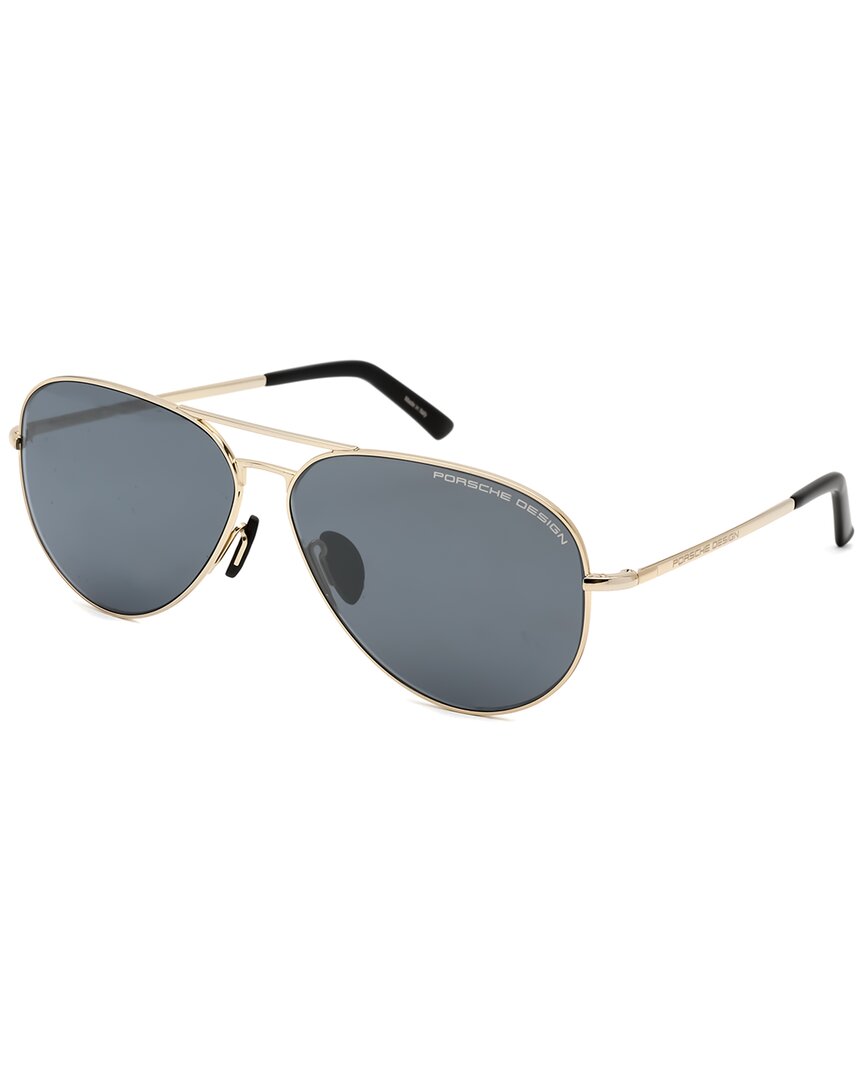 Porsche Design Unisex 8686 62mm Sunglasses In Gold