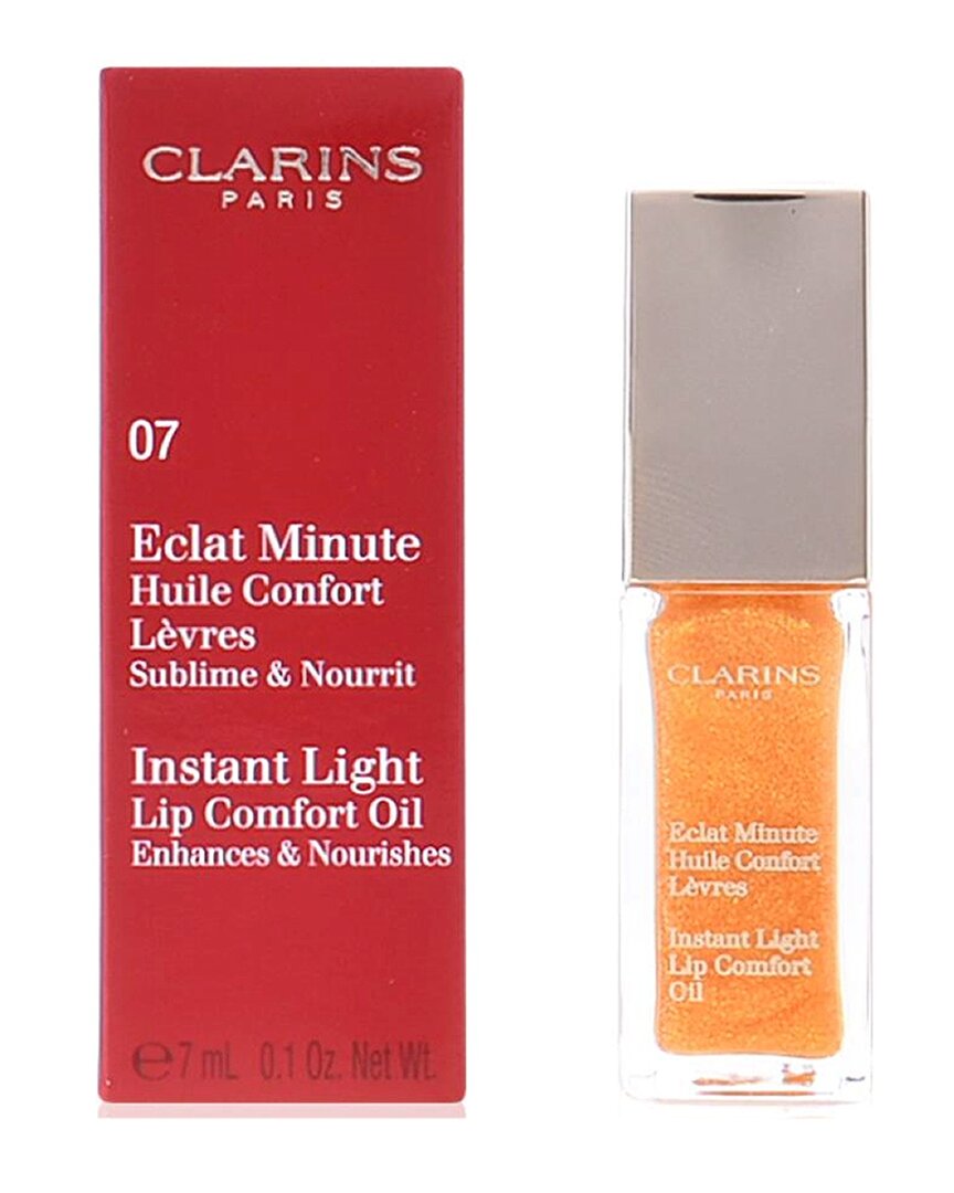Clarins 0.1oz 07 Honey Glam Instant Light Lip Comfort Oil