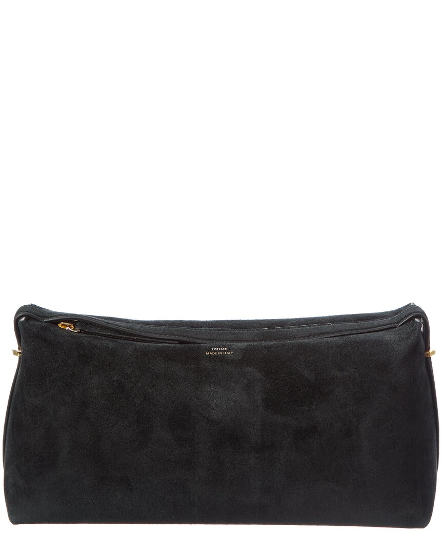 Totême Toteme Belted Suede Clutch In Black