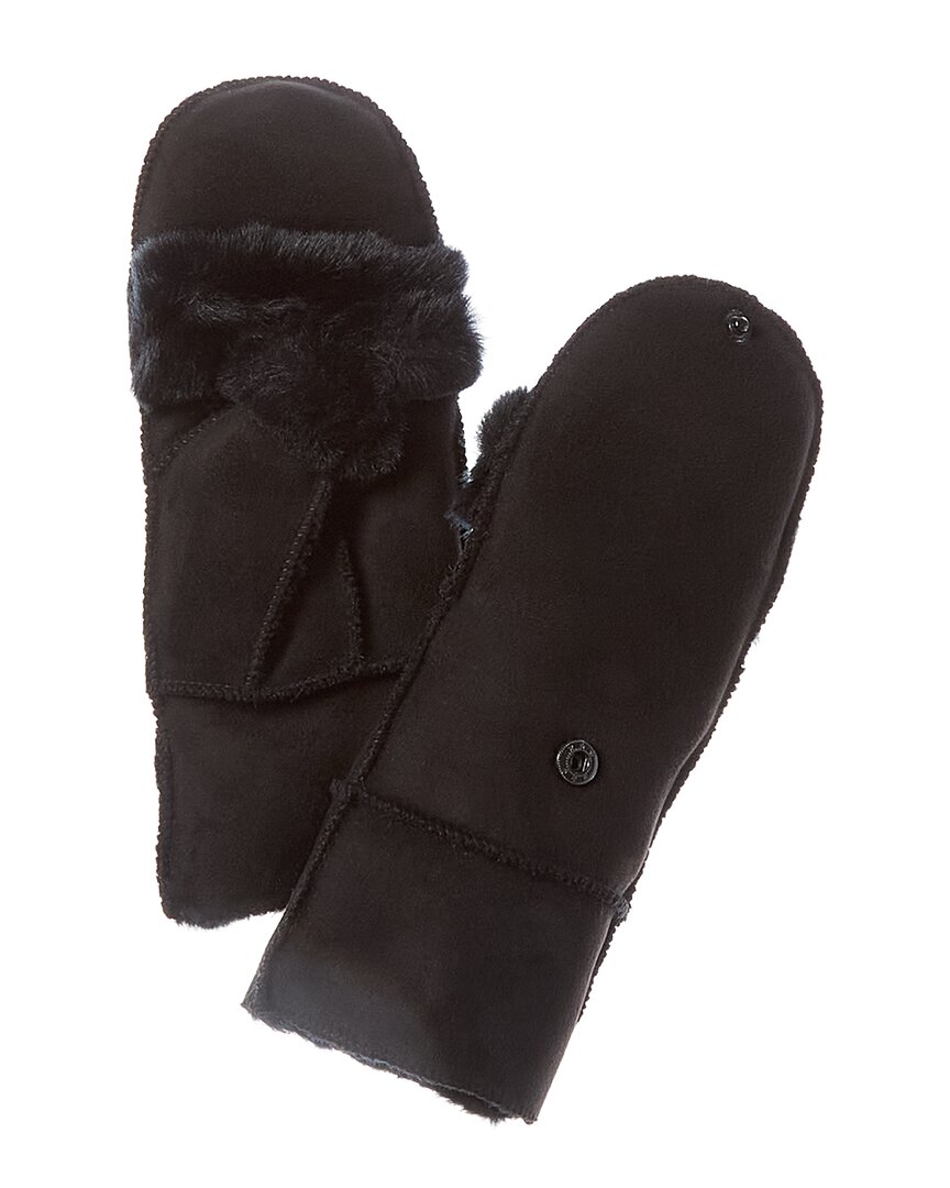 Surell Accessories Flip Top Mittens In White