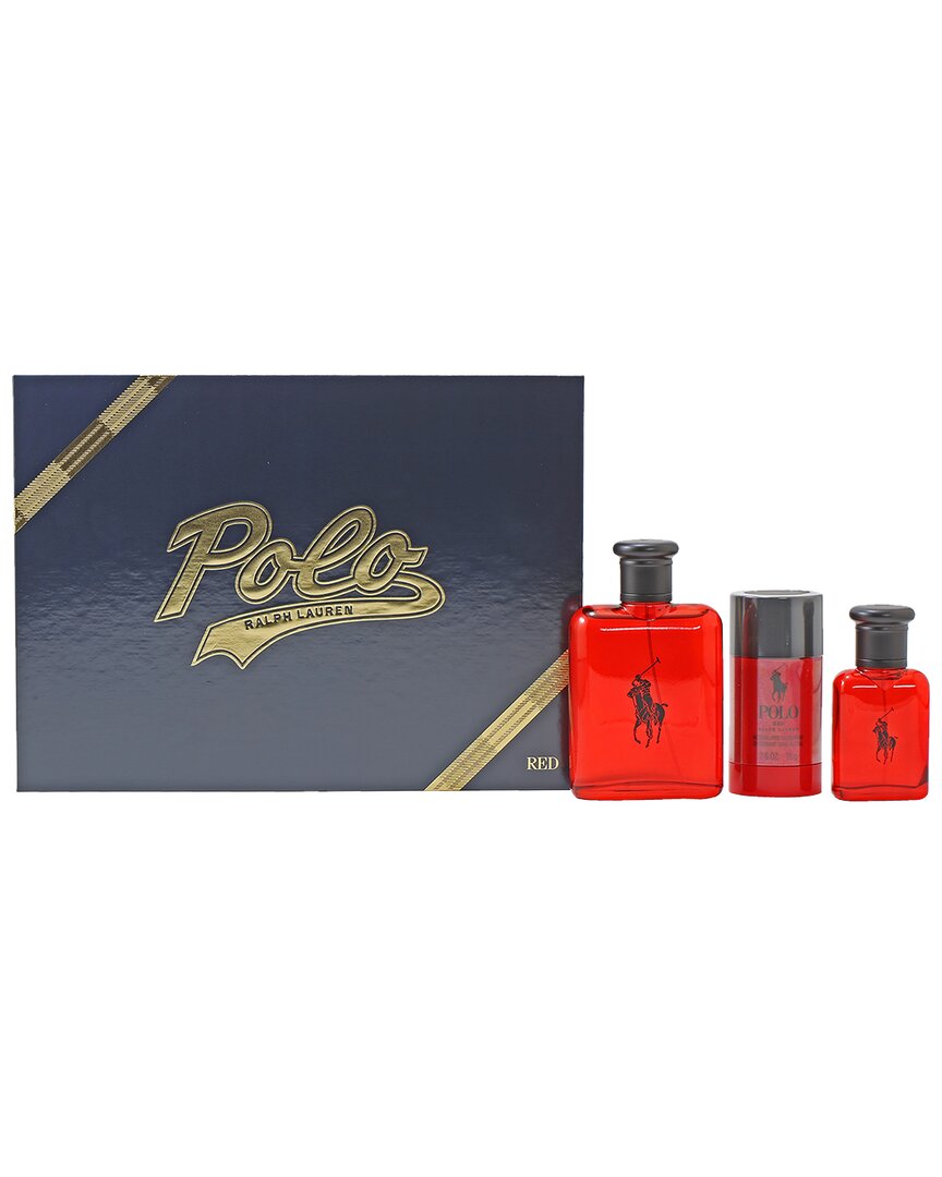 Ralph Lauren Men's Polo Red 3pc Set In Red