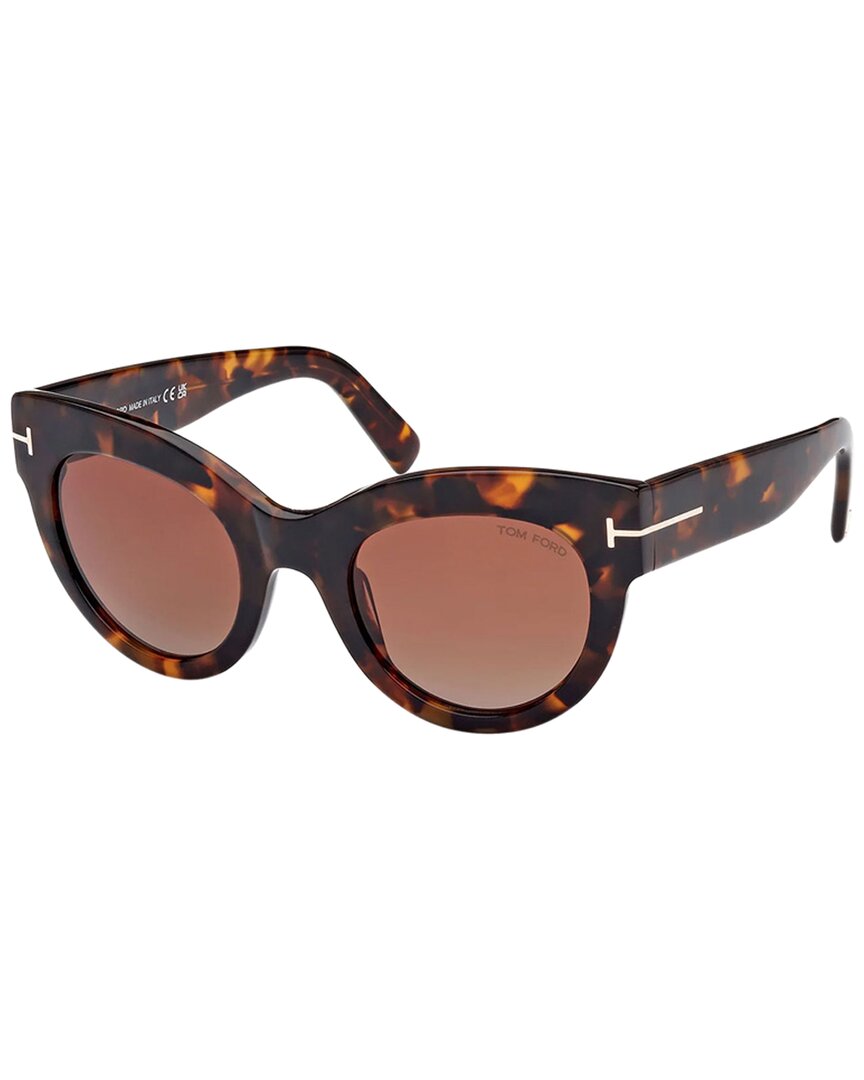 Tom Ford Unisex Ft106352t 51mm Sunglasses In Brown