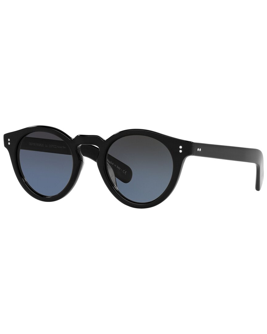 Oliver Peoples Mens Black Ov5450su Martineaux Round-frame Acetate Sunglasses In Black