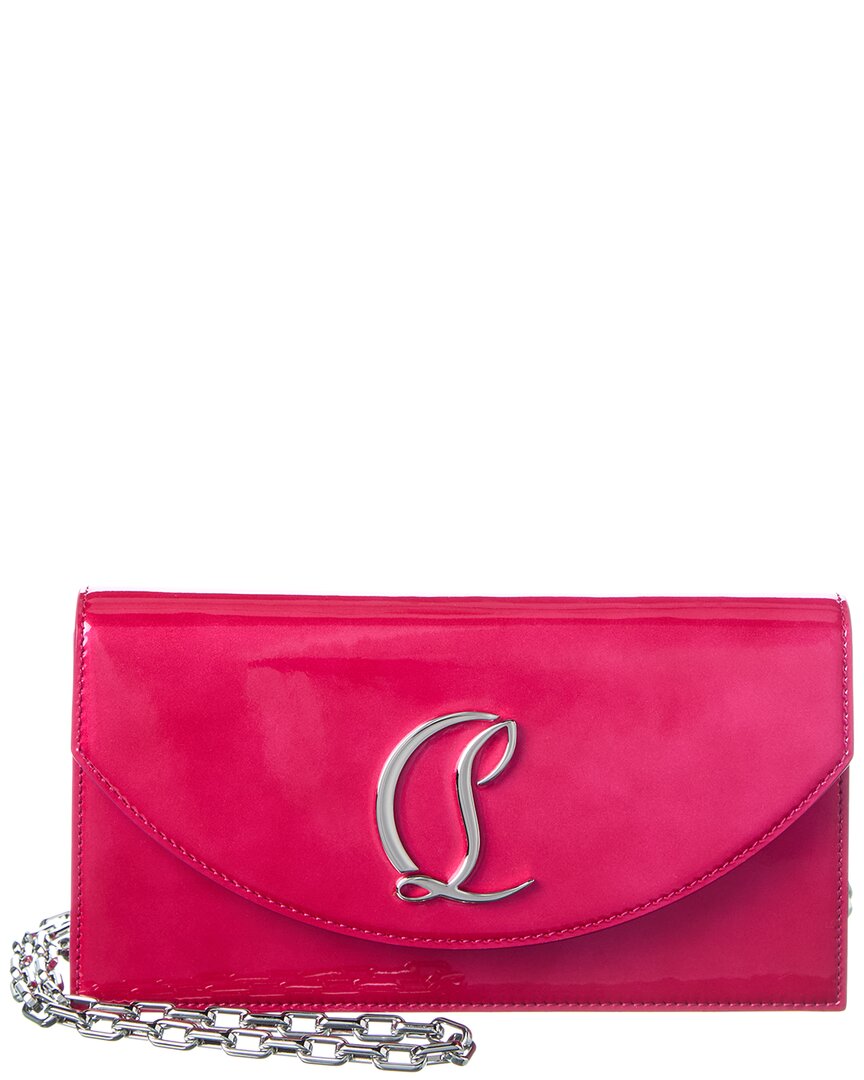 Christian Louboutin Loubi54 Patent Clutch In Pink