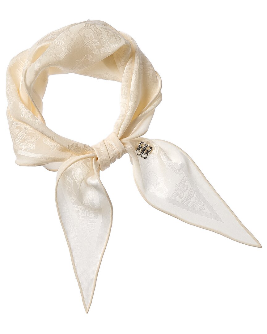 Givenchy 4g Silk Scarf In White