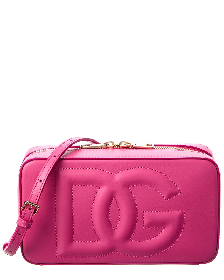 VIP【送料関税込】DOLCE&GABBANA DG LOGO LEATHER CAMERA BAG Small calfskin DG Logo Bag camera bag in Black for Women