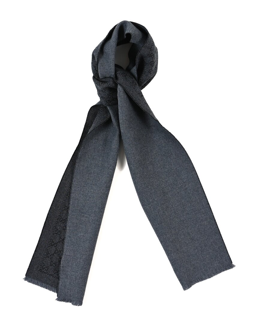 Gucci Wool Gg Monogram Lonarin Fringe (authentic Pre-loved)