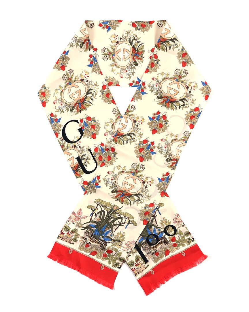Gucci Silk Twill Lady Savanero Scarf (authentic Pre-loved)