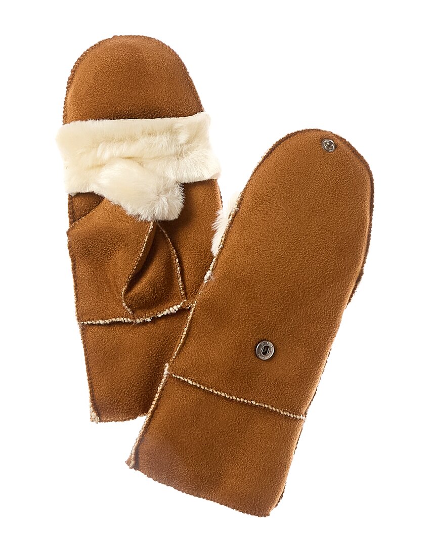 Surell Accessories Flip Top Mittens In Red