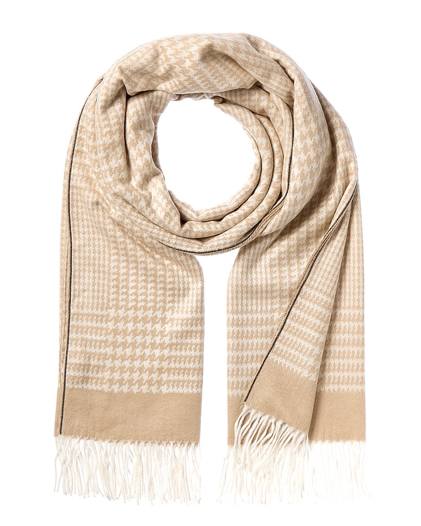Brunello Cucinelli Silk Scarf In Neutral