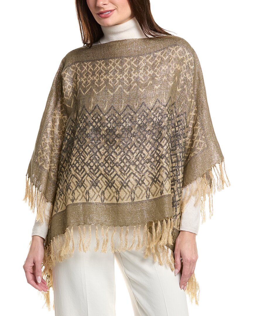 Brunello Cucinelli Wool Poncho In Multi