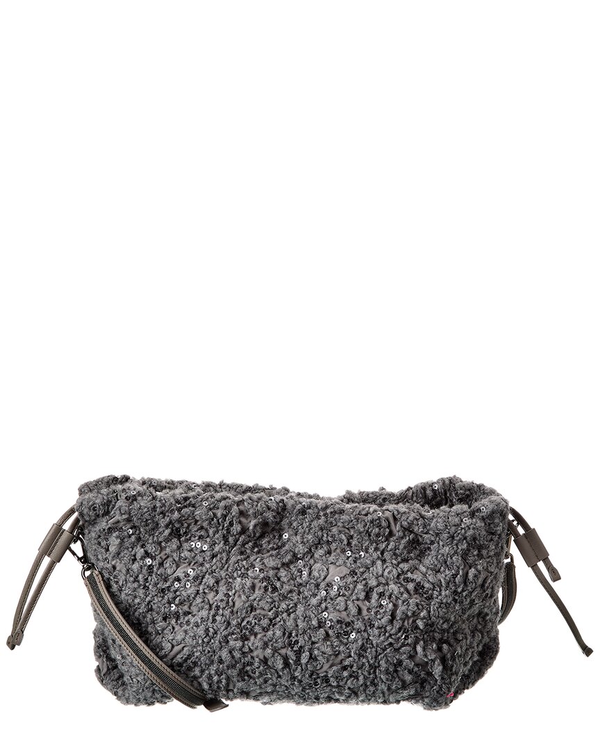 Brunello Cucinelli Wool & Leather Pouchette