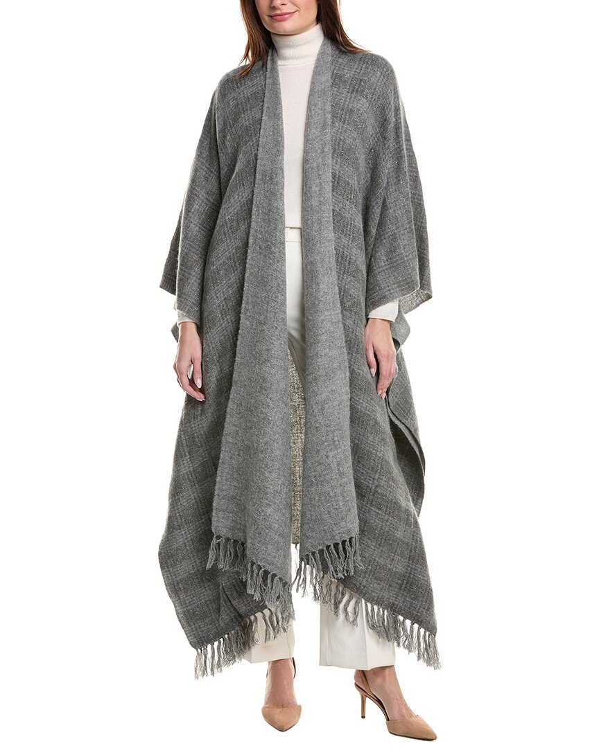 Brunello Cucinelli Wool Poncho In Gray